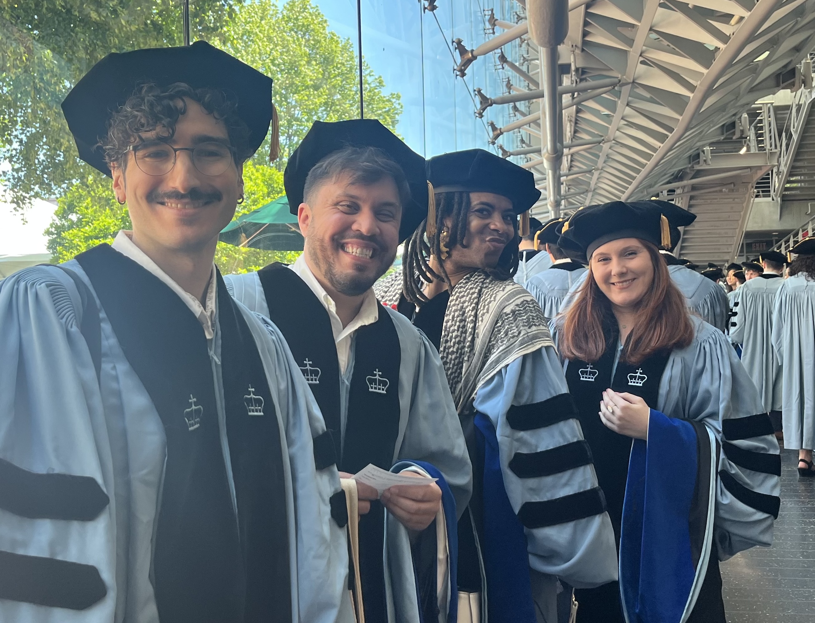 Congratulations to recent Ph.D. graduates: Alice Clapié, Jehbreal Jackson, Geoffrey Mustafa Lokke, and Ali Yalgin